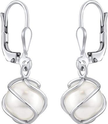 Actual product image Silvego Elegant dangling earrings with Swarovski Â® Pearl SILVEGOBP31644
