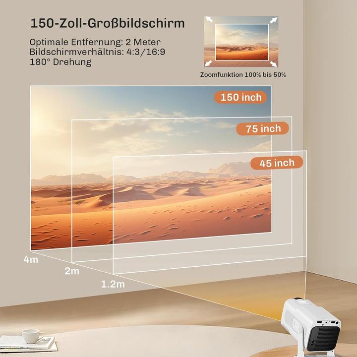 Actual product image Novidarte Smart projector Full HD
