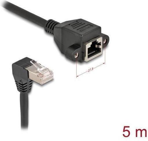 Image du produit Delock Rallonge réseau S/FTP mâle RJ45 mâle (S/FTP, CAT6a, 5 m)