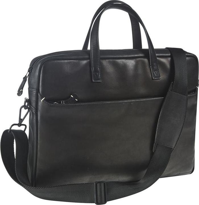 Maverick Urban Classic Tasche Leder 15,6" - schwarz