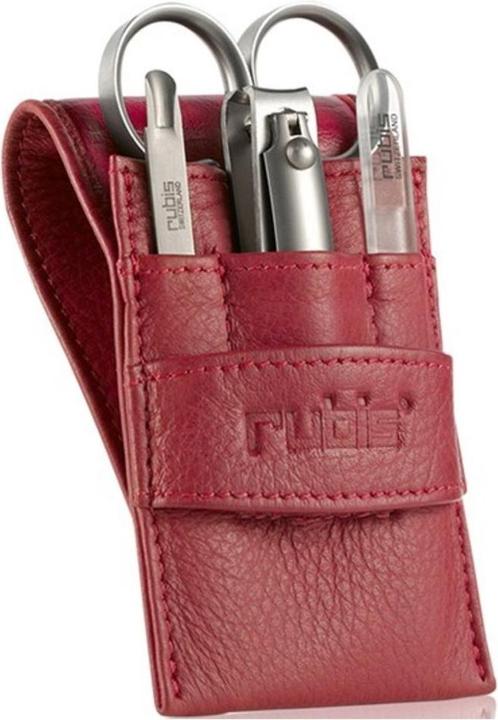 Produktbild Rubis Maniküreetui Leder 4-teilig, rot