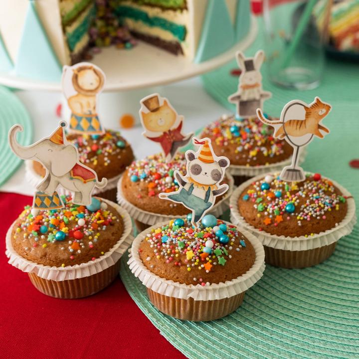 Immagine prodotto Papierdrachen Bastoncini per torte (compleanno) - Circo - Set 3