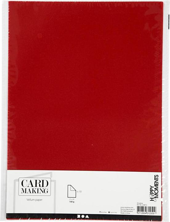 Produktbild Creativ Company Pergamentpapier A4 rot (100 g/m², 10 x)