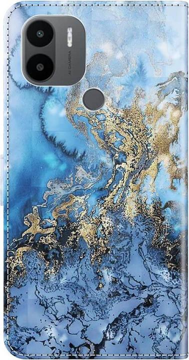 Produktbild Cover-Discount Xiaomi Redmi A2 / A1 - Etui Glitzer Effekt Marble blau (Xiaomi Redmi A2, KXD A1)