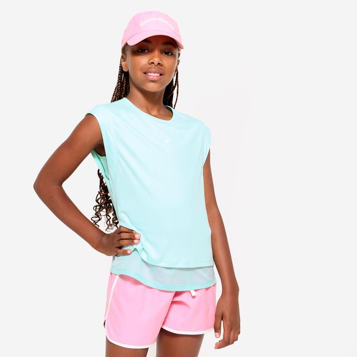 Decathlon T-Shirt 2-in-1 Kinder atmungsaktiv - mintgrün (12, 13, 14)