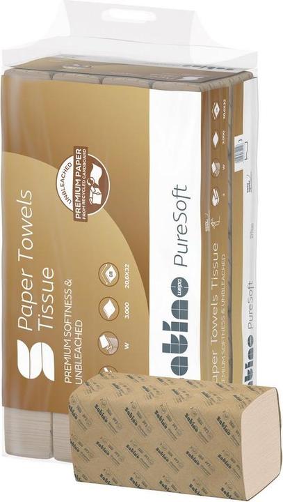 Immagine prodotto Wepa Satino carta asciugamani PureSoft 277570 V-fold 2lg 3.200 fogli/confezione. (160 x)