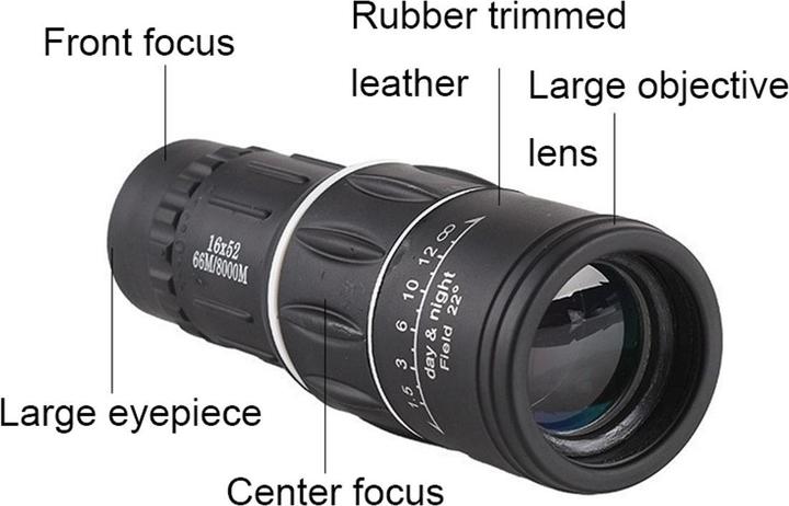 Actual product image König Design Monocular Starscope Telescope 16 X 52 HD Monocular Night Vision With Mobile Tripod
