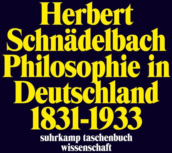 Immagine prodotto Philosophie in Deutschland 18311933 (Tedesco, Herbert Schnädelbach, 1983)