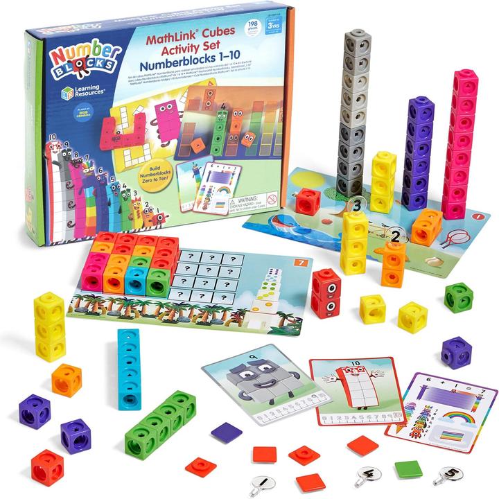 Immagine prodotto Learning Resources Set di attività MathLink® Cubes Numberblocks® 1-10 (Tedesco, Olandese, Spagnolo, Francese)