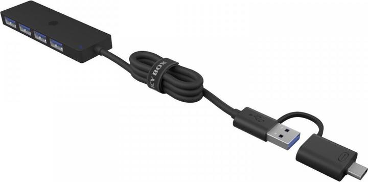 Actual product image Icy Box IB-HUB1424-C3 (USB-A, USB-C, 4 Ports)