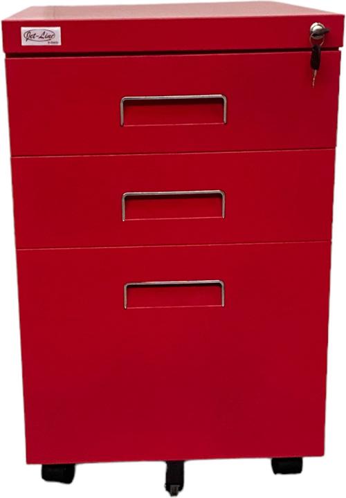 Actual product image Jet-Line PAUL mobile pedestal red mobile cabinet office pedestal knock-down