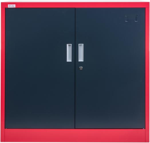 Image du produit Jet-Line Meubles de bureau Armoire de classement KIEW rouge-gris foncé 90x40x90cm Métal