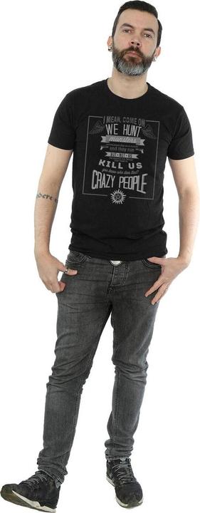 Actual product image Supernatural Mens Crazy People T-Shirt (S)
