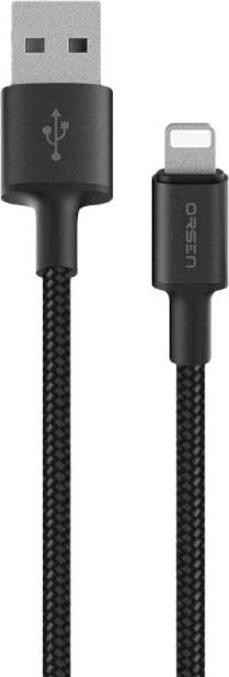 Actual product image Orsen S9L USB A and Lightning 2.1A 1m black (1 m)