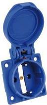 Actual product image PCE Socket outlet with earthing contact acc. to österr./deutsch. System 16A 3p 250V IP54 P-Nova+ (blue
