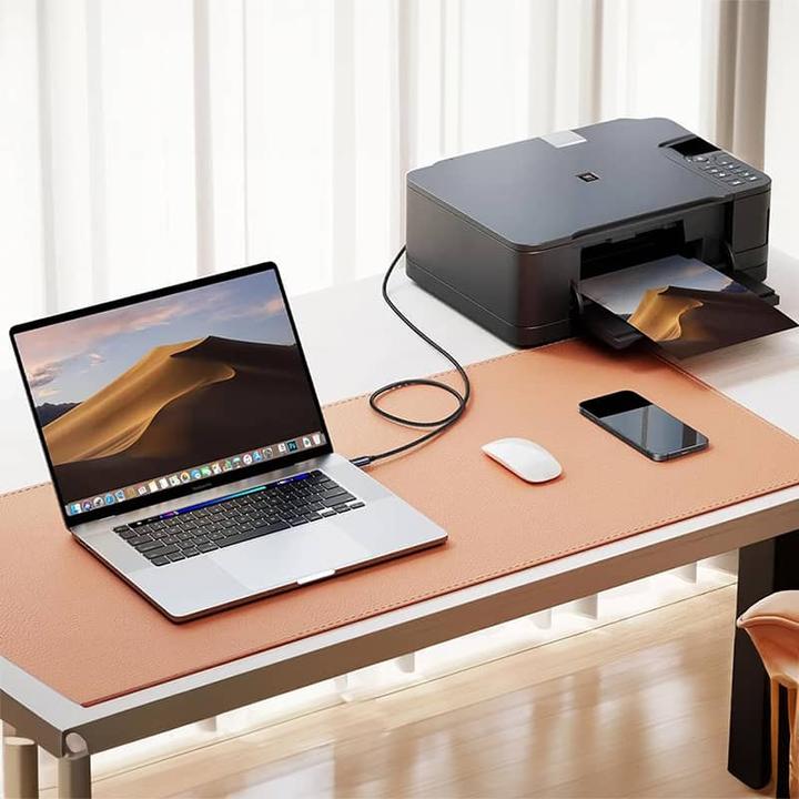 Produktbild Ugreen – USB-C auf USB-B 2.0 Druckerkabel – Alugehäuse 1 m (US370 / 80805), schwarz/grau (1 m, USB 2.0)