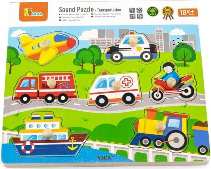Image du produit Viga Toys SP VIG véhicules à puzzle en bois (7 pièces)