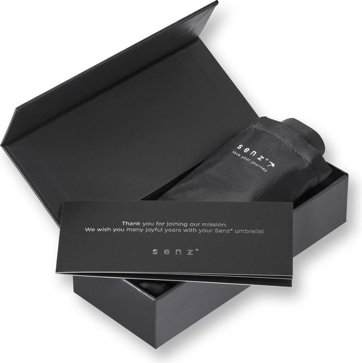 Produktbild Senz Micro Foldable Storm Regenschirm, Schwarz pur