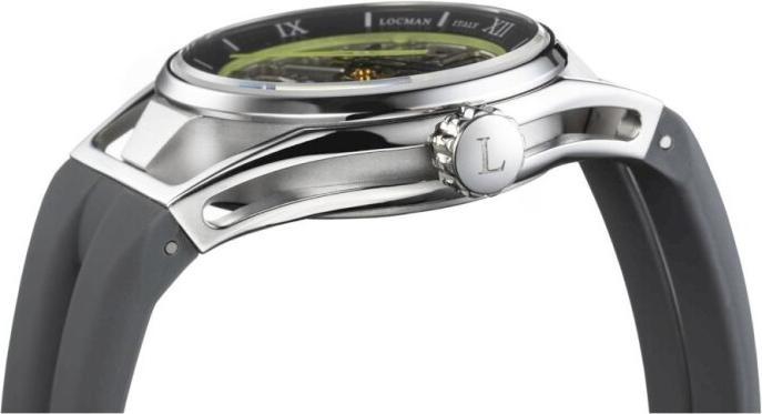 Produktbild Locman Italy Herrenuhr Montecristo Skeleton Automatik grau Ref. 0538 (Analoguhr, 42 mm)