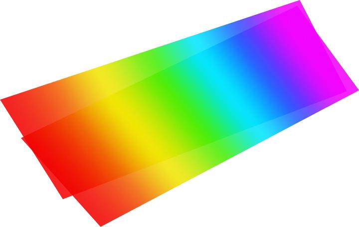 Produktbild Folia Regenbogen-Transparentpapierzuschnitte, 220 x 510 mm (115 g/m², 1 x)