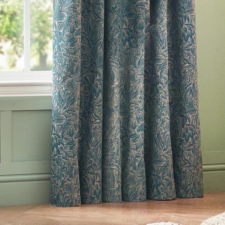 Actual product image Wylder Nature Grantley Jacquard Pencil Pleat Curtains (228 x 228 cm)
