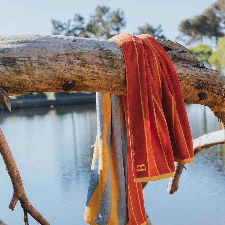 Produktbild Torres Novas Strandtuch Pena gelb orange (100 x 180 cm)