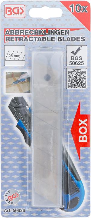 Produktbild BGS Abbrechklingen 25 mm 10-tlg. (Cutter)