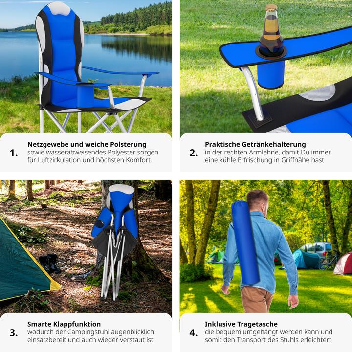 Produktbild tectake 4x Campingstuhl