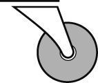 Actual product image BS Rollen Swivel castor wheel dm 30 mm load cap. 20 kg with bolt-on plate black plastic
