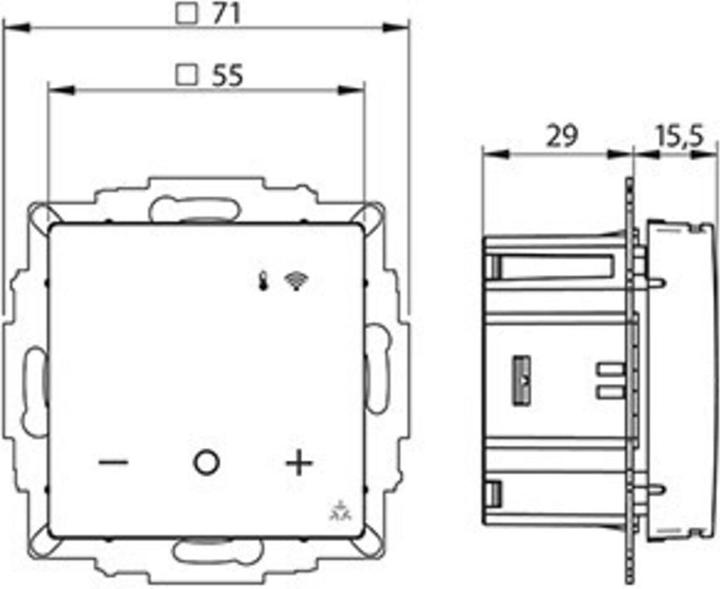 Actual product image Eberle Controls UTE 3500-RAL9010-G-55