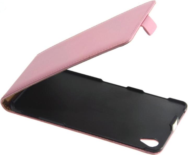 Productafbeelding OEM Slanke lederen Flip Case voor Sony Z3 roze (Sony Xperia Z3, Sony Xperia Z3 Dual, Sony Xperia Z3v)