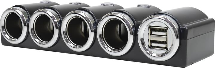 Productafbeelding PNI Auto-aansteker splitter Aansteker 04 12V/24V 4 uitgangen, 2xUSB, LED-display