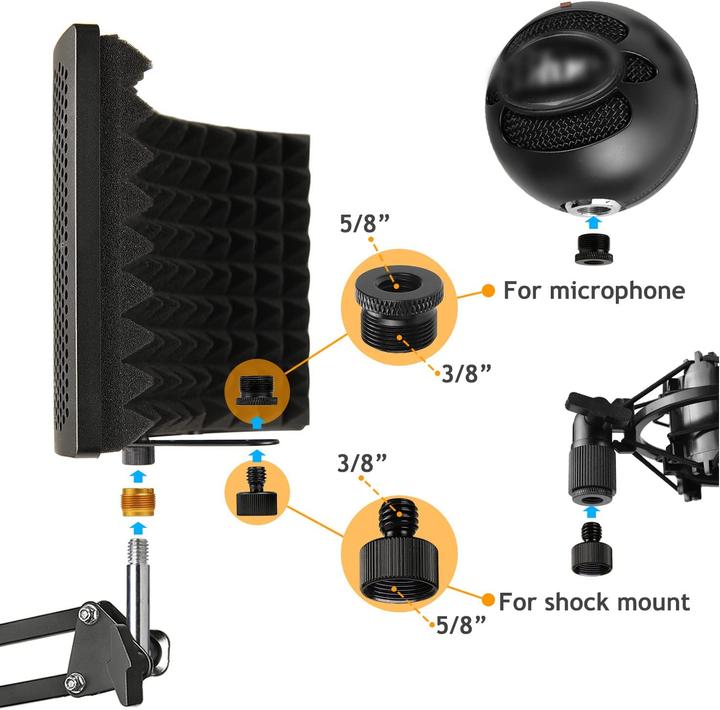 Produktbild Frgyee Isolation Schallschutz mit Mikrofonstaender und Pop Schutz Set