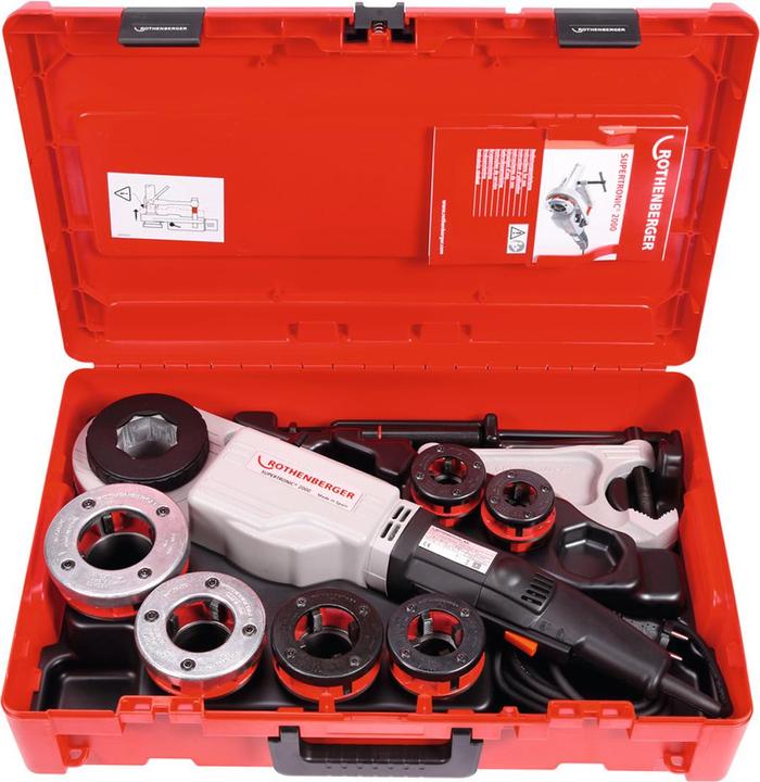 Produktbild Rothenberger Gewindeschneidmaschine SUPERTRONIC® 2000 Set, BSPT R 1/2-2 ″ 1010 W