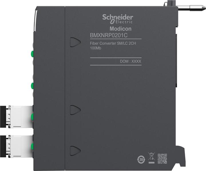 Produktbild Schneider Electric FIBER CONVERTER SM/LC 2CH 100MB CC BMXNRP0201C (4 Ports)