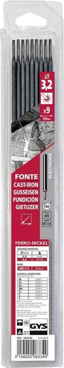 Actual product image GYS Stick electrodes, 9 pcs., 3.2 mm, cast iron