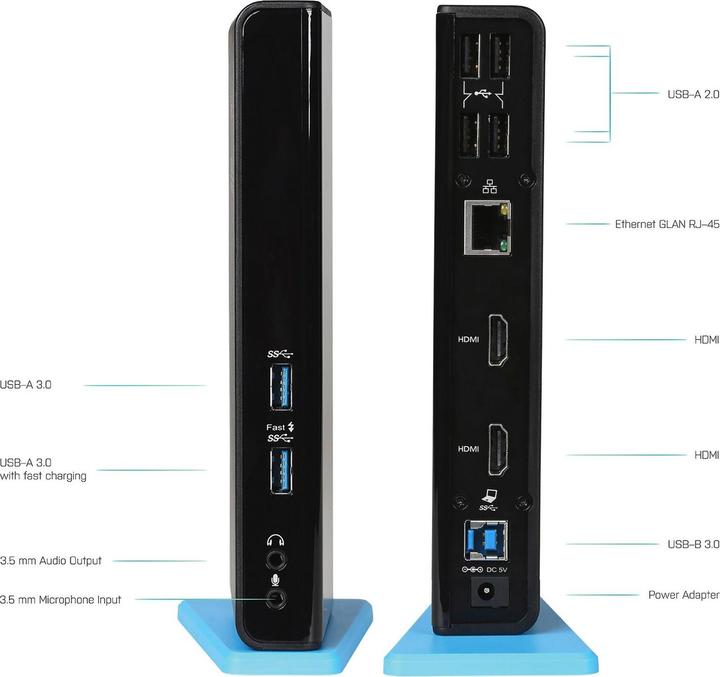 Image du produit i-tec Dual HDMI (USB-C, 9 Ports)