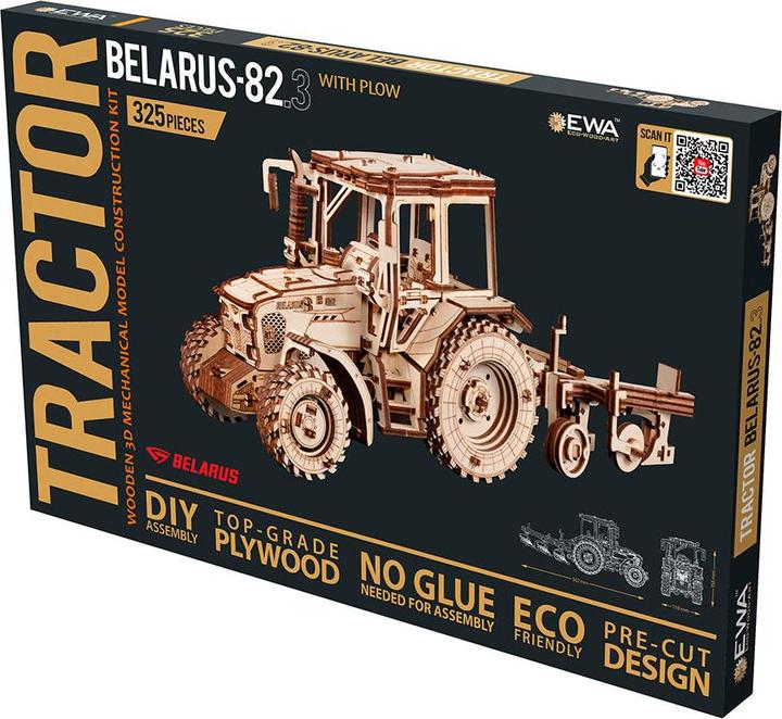 Immagine prodotto Eco Wood Art Traktor BELARUS-82.3 mit Pflug - 3D Holzbausatz