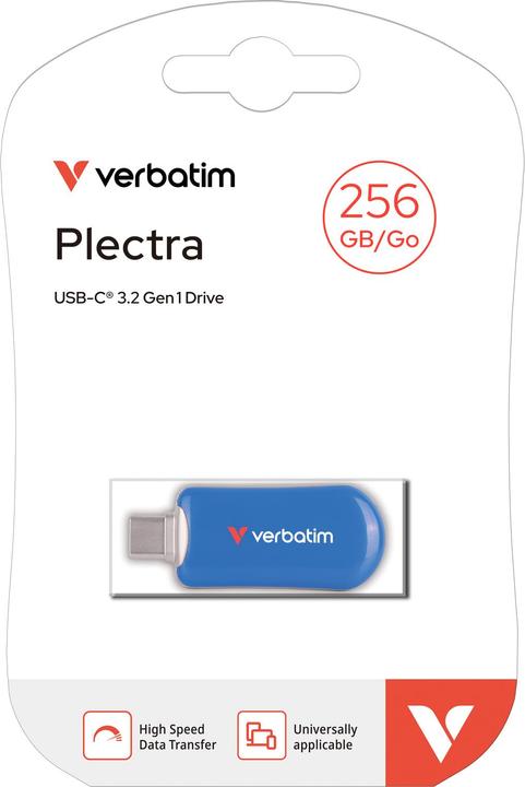 Immagine prodotto Verbatim Plectra Blue 256GB USB-C Flash Drive 30234 (256 GB, USB-C)