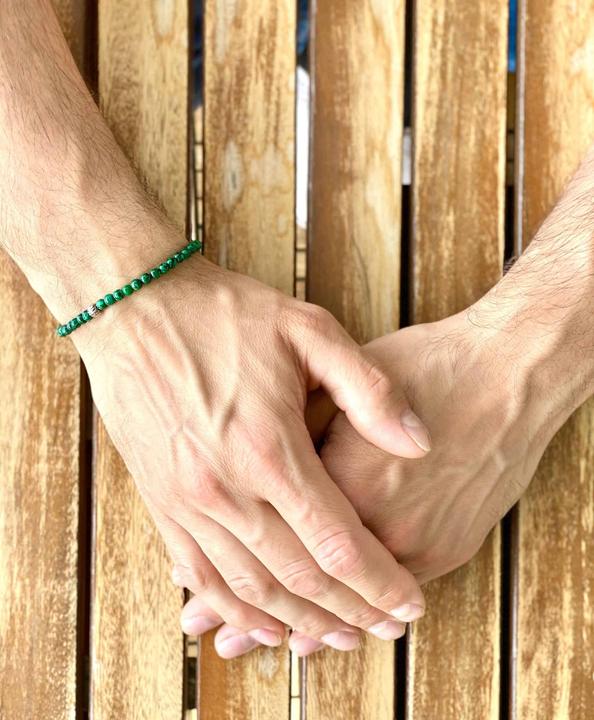 Actual product image Balibay Muaz (20 cm, 925 Sterling silver, Gemstone, Malachite)