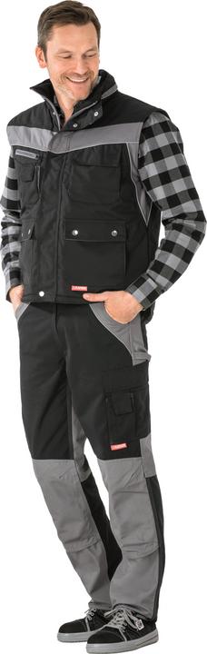 Actual product image Planam unisex winter waistcoat PLALINE black, zinc size 4XL (4XL)