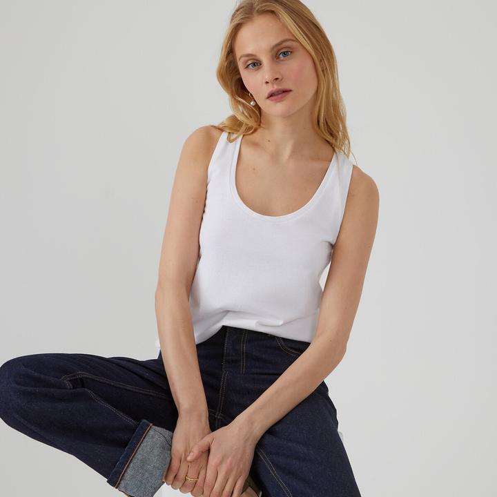 Actual product image La Redoute Collections Sleeveless top with swimmer back (L)