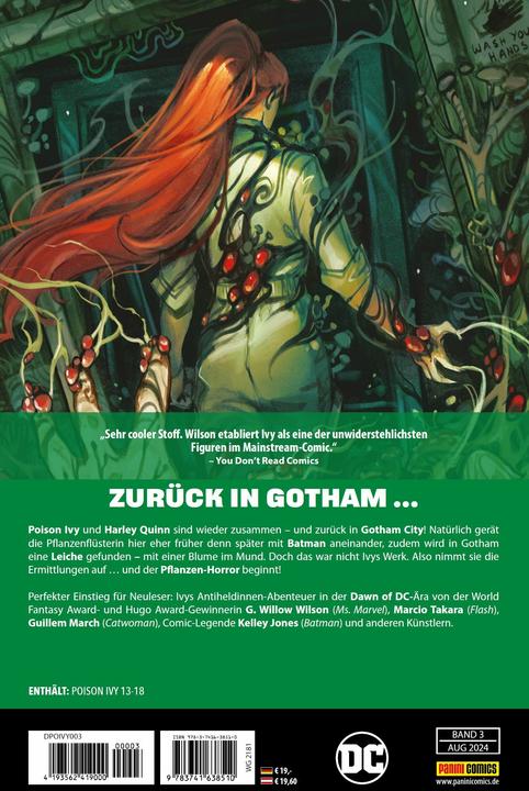 Immagine prodotto Panini Poison Ivy (Tedesco, G. Willow Wilson, Kelley Jones, A. L. Kaplan, Luana Vecchio, Marcio Takara, Guillem marzo, 2024)