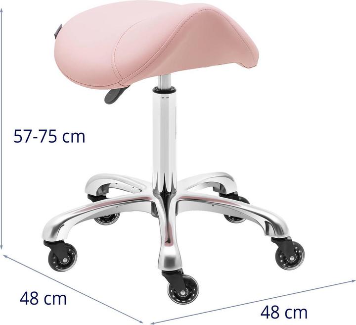 Actual product image Physa Saddle Stool - 570 - 750 mm - 150 kg - Powder pink