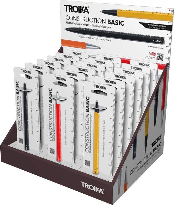 Produktbild Troika Thekendisplay 18XCONSTRUCTION BASIC multitasking pen (Gemischte Farben)