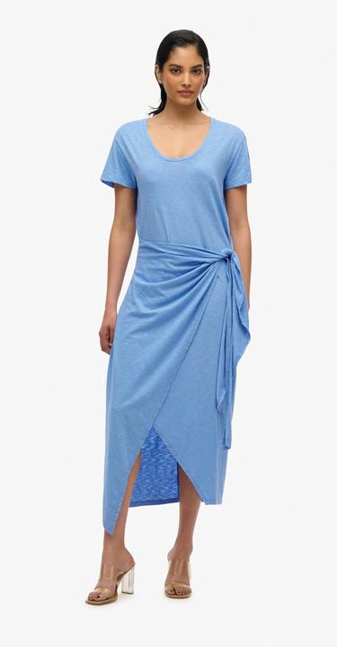 Actual product image Superdry SLUB MIDI WRAP DRESS Dames Jurk (10)