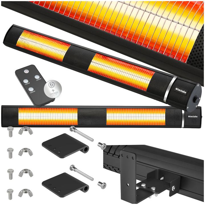 tectake Riscaldatore radiante a infrarossi (3000 W)