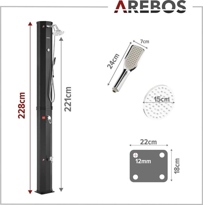 Immagine prodotto Arebos Doccia solare