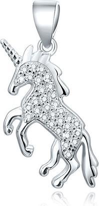 Beneto Silver Unicorn Pendant AGH93