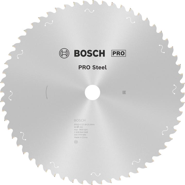 Image du produit Bosch Professional Zubehör Lame de scie circulaire PRO Steel, 305 x 2,2 x 25,4 mm, T60